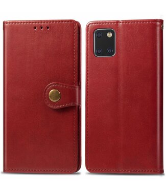 Rood Wallet Bookcase Hoesje Samsung Galaxy Note 10 Lite