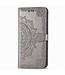 Zilver Mandala Bloem Bookcase Hoesje voor de Samsung Galaxy Note 10 Lite