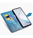 Blauw Mandala Bloem Bookcase Hoesje voor de Samsung Galaxy Note 10 Lite