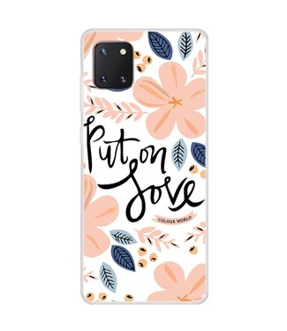 Bloem en Letters TPU Hoesje Samsung Galaxy Note 10 Lite