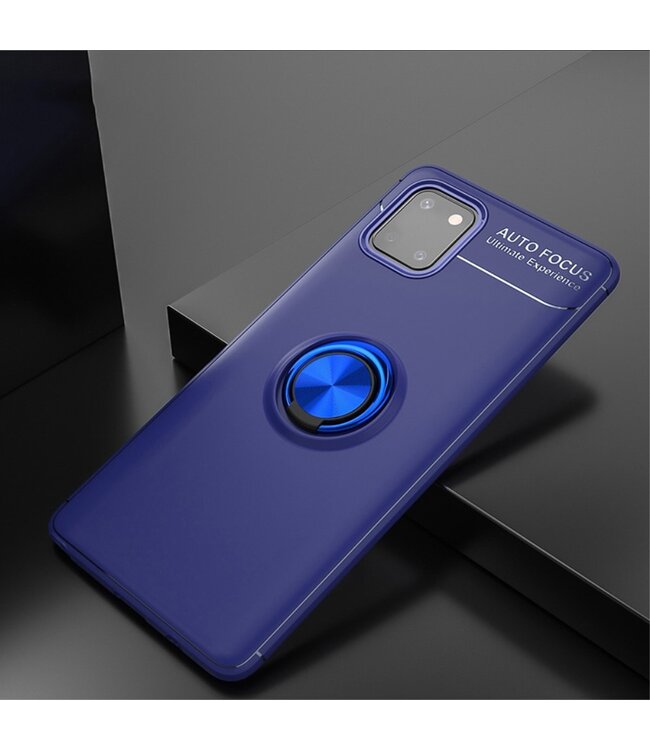 Lenuo Blauw Kickstand TPU Hoesje voor de Samsung Galaxy Note 10 Lite