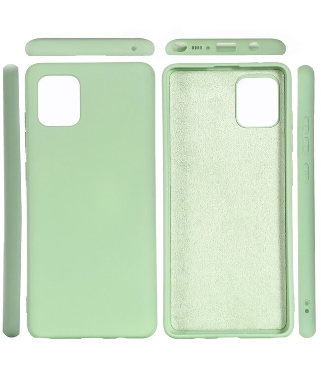 Mintgroen Shockproof Siliconen Hoesje voor de Samsung Galaxy Note 10 Lite