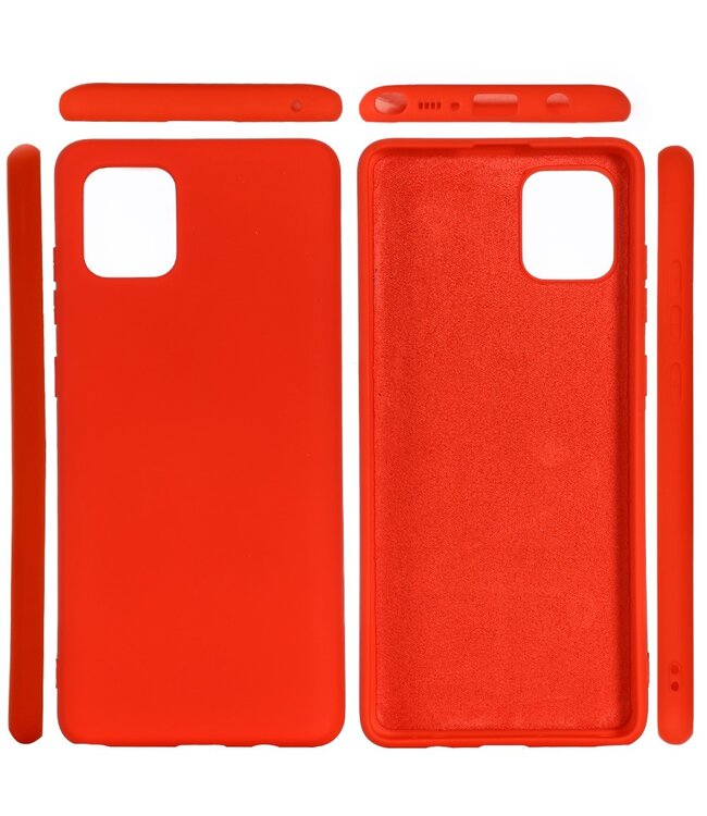 Rood Shockproof Siliconen Hoesje voor de Samsung Galaxy Note 10 Lite