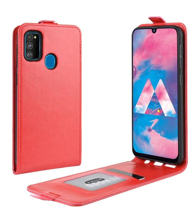 Rood Flipcase Hoesje voor de Samsung Galaxy M30s