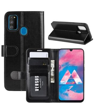 Zwart Wallet Bookcase Hoesje Samsung Galaxy M30s