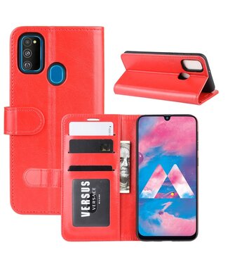 Rood Wallet Bookcase Hoesje Samsung Galaxy M30s