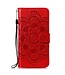 Rood Mandala Bloem Bookcase Hoesje voor de Samsung Galaxy M30s