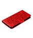 Rood Mandala Bloem Bookcase Hoesje voor de Samsung Galaxy M30s