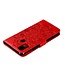 Rood Mandala Bloem Bookcase Hoesje voor de Samsung Galaxy M30s