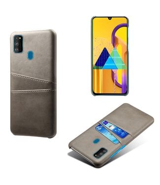 Grijs Pasjeshouder Faux Lederen Hoesje Samsung Galaxy M30s