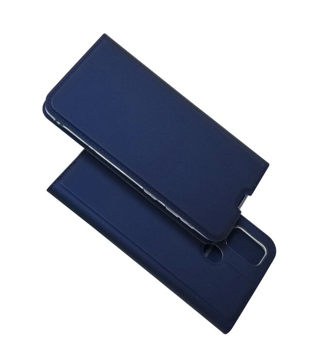 Donkerblauw Bookcase Hoesje voor de Samsung Galaxy M30s