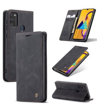 Zwart Wallet Bookcase Hoesje Samsung Galaxy M30s