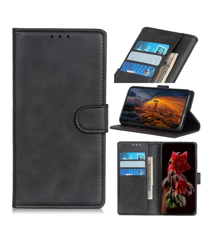 Zwart Wallet Bookcase Hoesje voor de Samsung Galaxy Xcover Pro