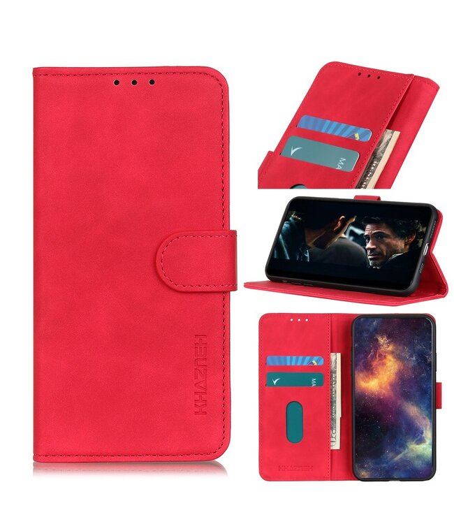 Khazneh Rood Wallet Bookcase Hoesje voor de Samsung Galaxy Xcover Pro