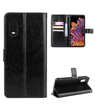 Zwart Bookcase Hoesje Samsung Galaxy Xcover Pro