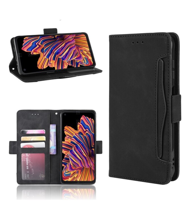 Zwart Wallet Bookcase Hoesje voor de Samsung Galaxy Xcover Pro