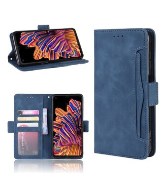 Blauw Wallet Bookcase Hoesje Samsung Galaxy Xcover Pro