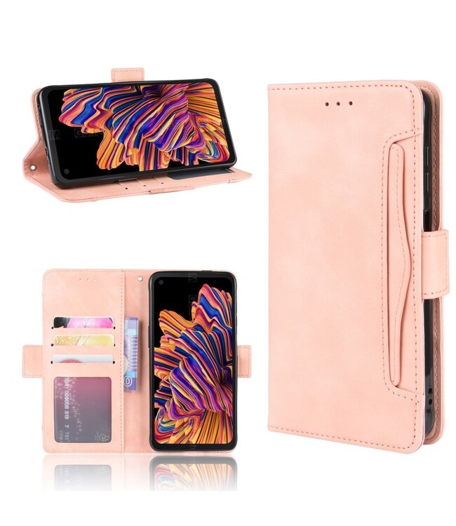 Lichtroze Wallet Bookcase Hoesje voor de Samsung Galaxy Xcover Pro