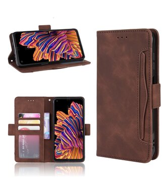 Bruin Wallet Bookcase Hoesje Samsung Galaxy Xcover Pro