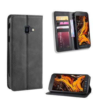 Zwart Wallet Bookcase Hoesje Samsung Galaxy Xcover 4 / 4S