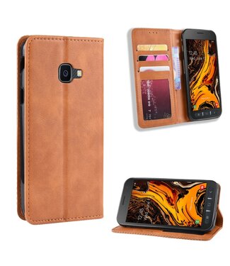 Bruin Wallet Bookcase Hoesje Samsung Galaxy Xcover 4 / 4S