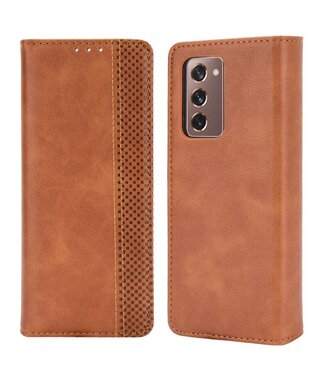 Bruin Bookcase Hoesje Samsung Galaxy Z Fold2