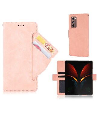 Rosegoud Pasjeshouder Bookcase Hoesje Samsung Galaxy Z Fold2