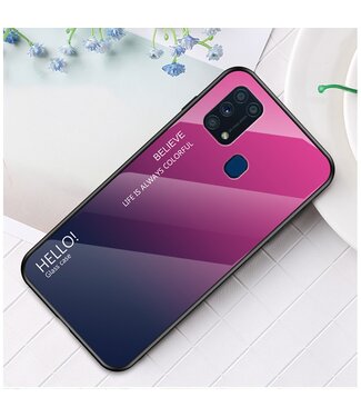 Roze / Blauw Gradient Hybrid Hoesje Samsung Galaxy M31