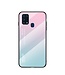 Roze / Cyaan Gradient Hybrid Hoesje voor de Samsung Galaxy M31