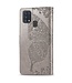 Zilver Vlinder Bookcase Hoesje voor de Samsung Galaxy M31