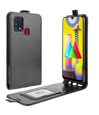 Zwart Flipcase Hoesje Samsung Galaxy M31