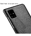 Zwart Krokodillen Faux Lederen Hoesje voor de Samsung Galaxy M51