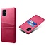 Roze Pasjeshouder Faux Lederen Hoesje voor de Samsung Galaxy M51