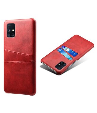Rood Pasjeshouder Faux Lederen Hoesje Samsung Galaxy M51