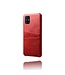 Rood Pasjeshouder Faux Lederen Hoesje voor de Samsung Galaxy M51