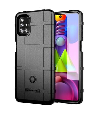 Zwart Grid TPU Hoesje Samsung Galaxy M51