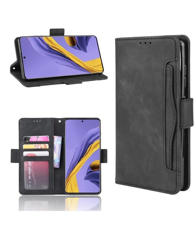 Zwart Wallet Bookcase Hoesje voor de Samsung Galaxy M51