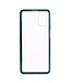 Turquoise Metaal + Tempered Glass Hoesje voor de Samsung Galaxy M51