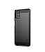 Mofi Zwart Carbon TPU Hoesje voor de Samsung Galaxy M51