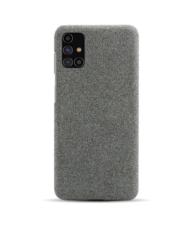 Grijs Stoffen Hardcase Hoesje voor de Samsung Galaxy M31s