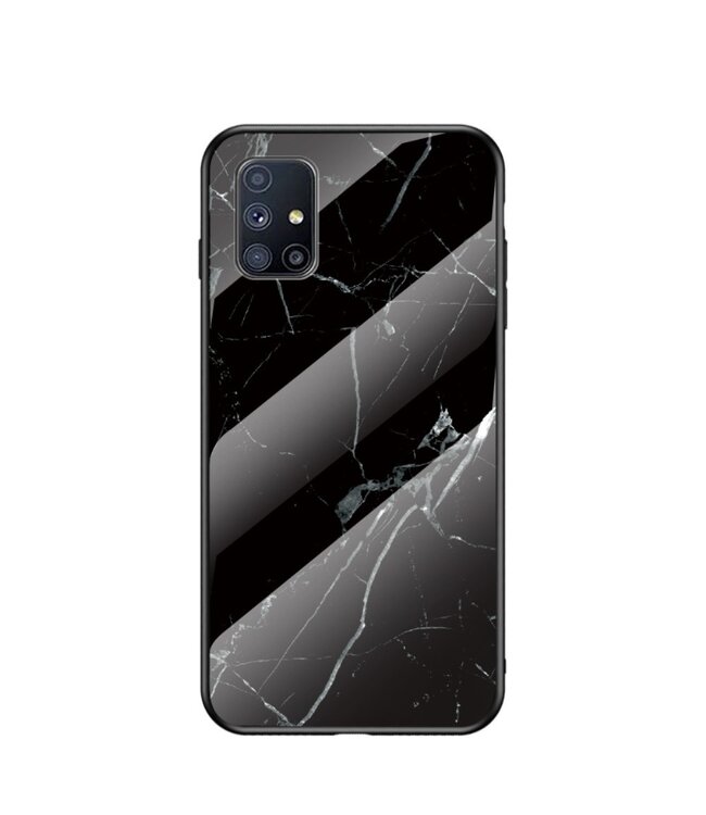 Zwart Marmer Hybrid Hoesje voor de Samsung Galaxy M31s