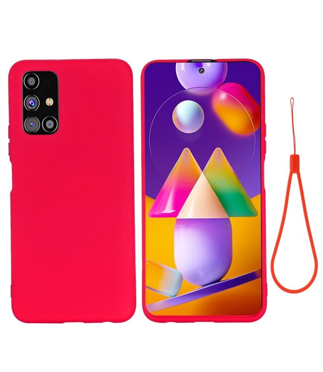 Rood Siliconen Hoesje voor de Samsung Galaxy M31s