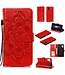 Rood Mandala Bloem Bookcase Hoesje voor de Samsung Galaxy Note 10 Plus