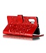 Rood Mandala Bloem Bookcase Hoesje voor de Samsung Galaxy Note 10 Plus