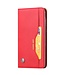 Rood Pasjeshouder Bookcase Hoesje voor de Samsung Galaxy Note 20 Ultra