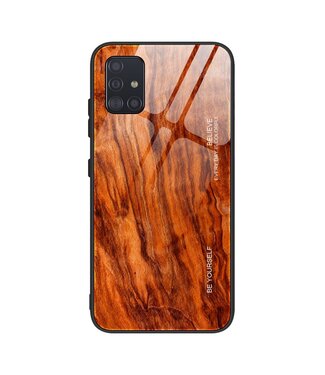 Bruin Hout Design Hardcase Hoesje Samsung Galaxy A51