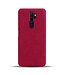 Ksq KSQ Rood Stoffen Hardcase Hoesje voor de Oppo A5 (2020) / A9 (2020)