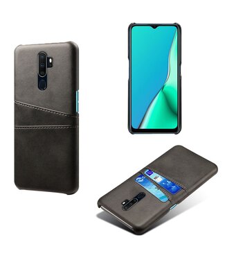 Zwart Pasjeshouder Hardcase Hoesje Oppo A5 (2020) / A9 (2020)