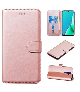 Rosegoud Bookcase Hoesje Oppo A5 (2020) / A9 (2020)