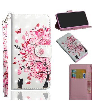 Bloemen Boom Bookcase Hoesje Oppo A5 (2020) / A9 (2020)